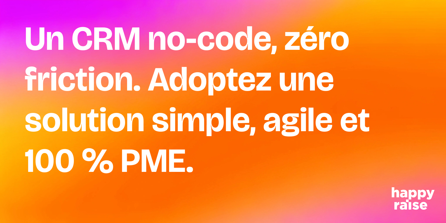 Interface visuelle d’un CRM no-code PME simple et connecté aux outils métiers